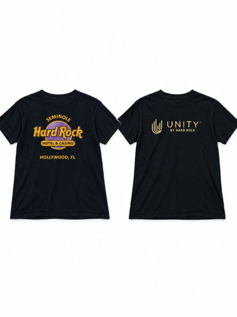 Hard Rock T-Shirt Bundle Size Medium Seminole Hollywood FL & Unity Cotton Tees